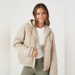 New Look Olive Green Quilted Jacket
